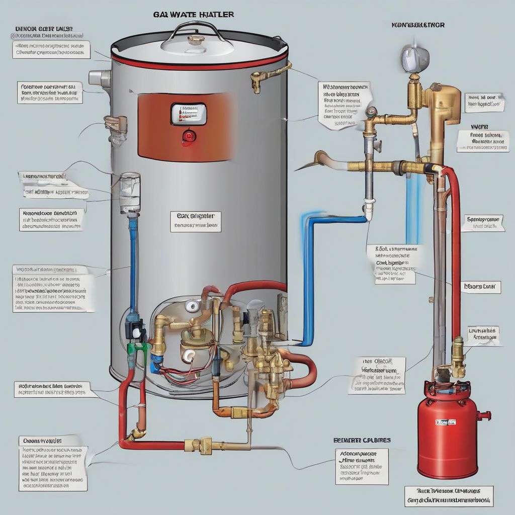 Gas water heater components