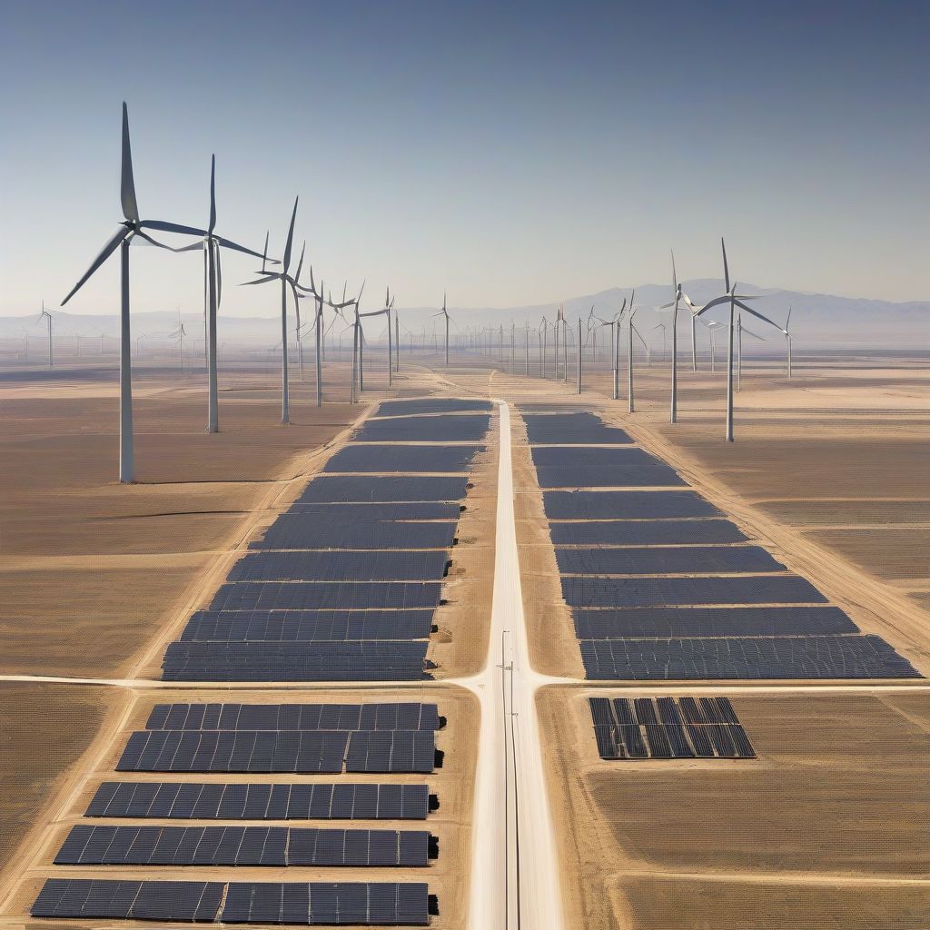 Power Lines Across Southern California Landscape